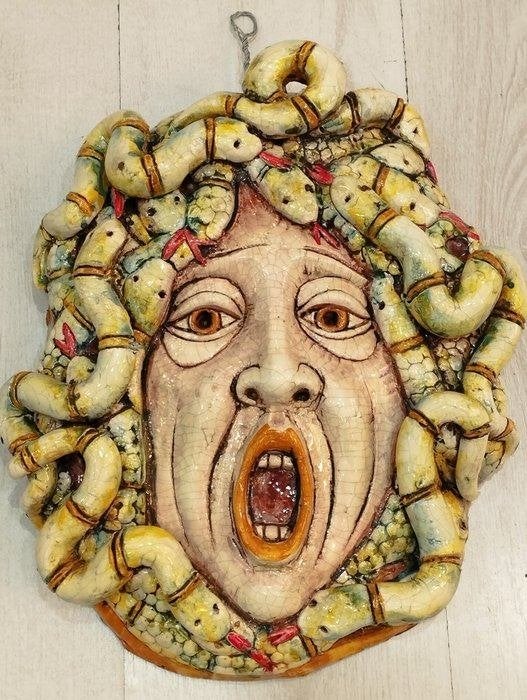 Medussa Caravaggio Masker Caltagirone, Ophalen of Verzenden