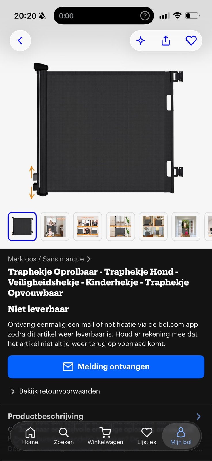 Traphekje oprolbaar 150cm, Overige materialen, Nieuw, Oprolhekje, Ophalen of Verzenden