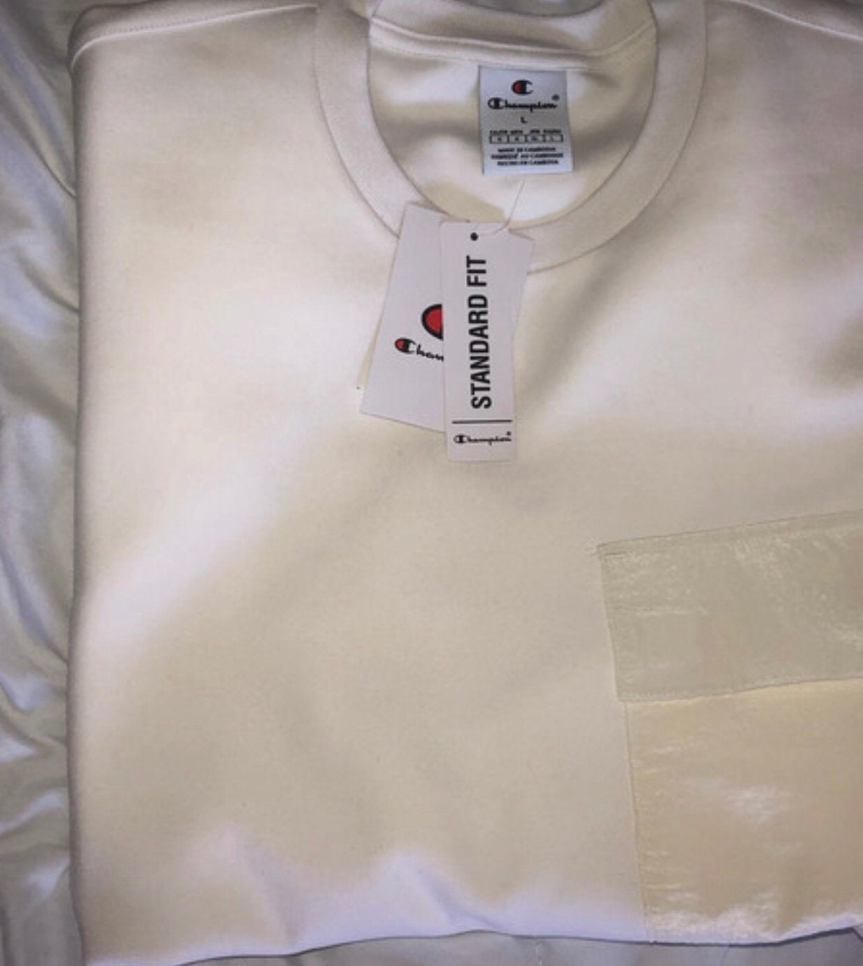 Sweat Champion Neuf avec Étiquette - Blanc - Taille L, Kleding | Heren, Truien en Vesten, Zo goed als nieuw, Wit, Verzenden