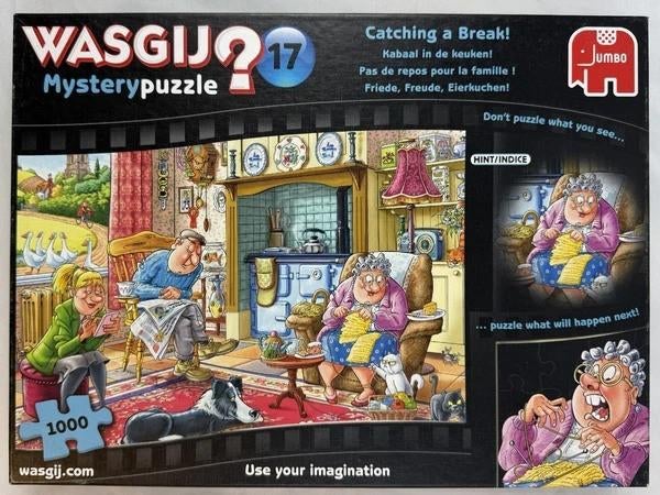 Puzzle Wasgij Mystery 17 canaux dans la cuisine 1000 pièces, Envoi, 500 à 1500 pièces, Comme neuf, Puzzle