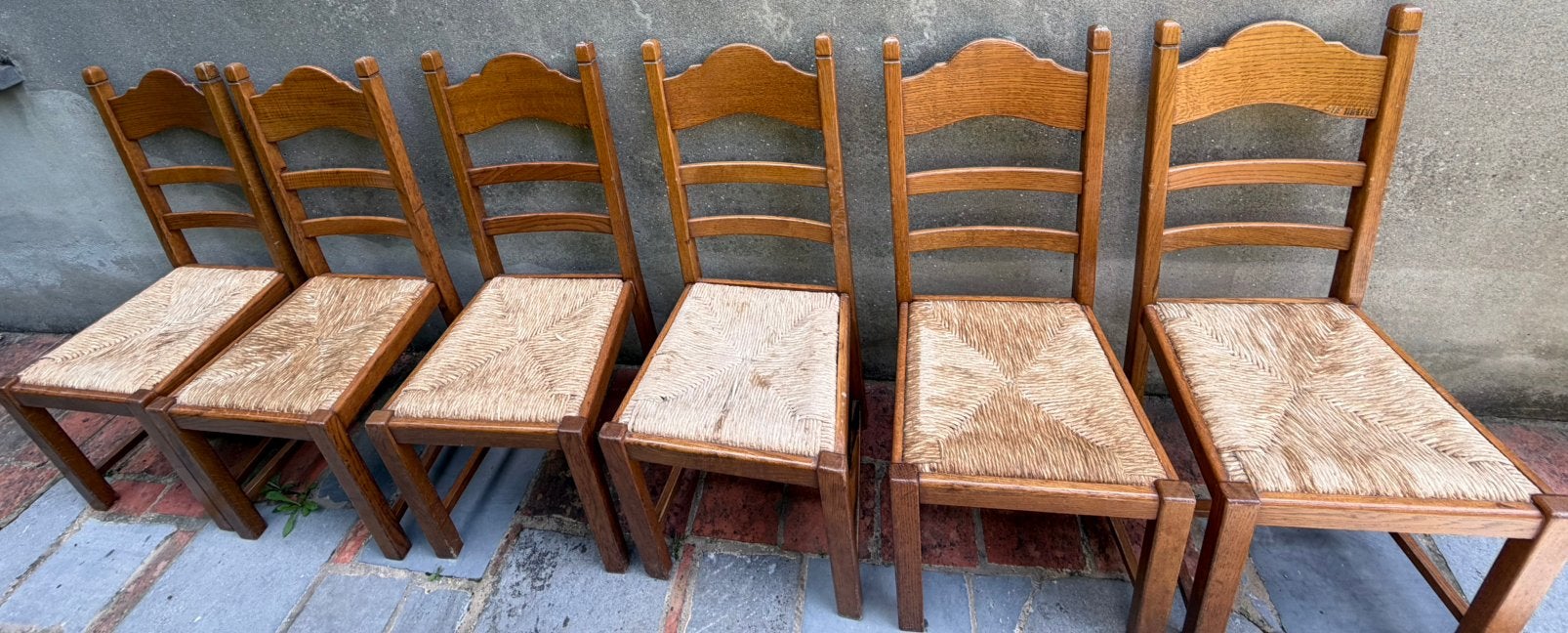 6 Chaises en bois et osier, Enlèvement