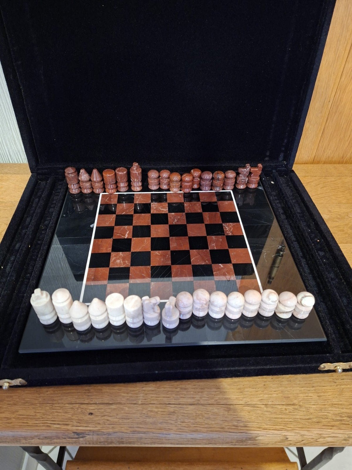 Jeu d'échecs en marbre avec pièces sculptées, Hobby & Loisirs créatifs, Jeux de société | Jeux de plateau, 1 ou 2 joueurs, Enlèvement