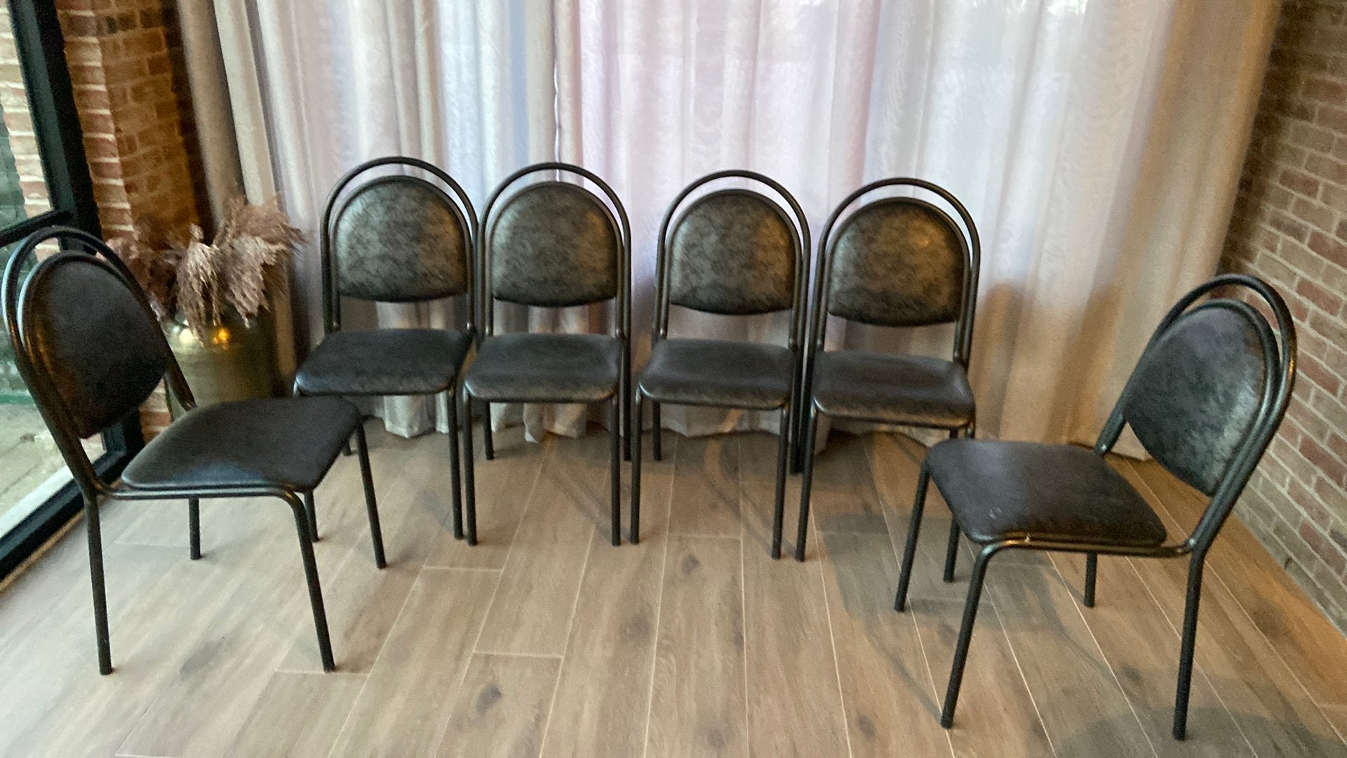6 stoelen, Huis en Inrichting, Ophalen, Gebruikt, Metaal