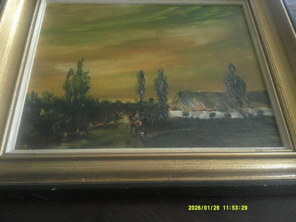 A.Tahon (1907)-Belle peinture -Mentionné au ARTO, PIRON, BAS, Antiquités & Art, Enlèvement ou Envoi, Cadre spécial, Panneau