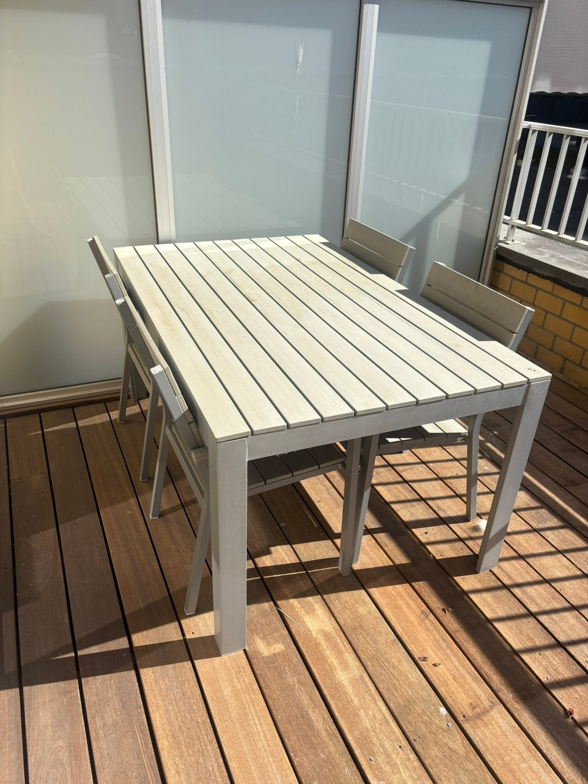 Ikea tuinset, Jardin & Terrasse, Tables de jardin, Enlèvement, Utilisé, Rectangulaire
