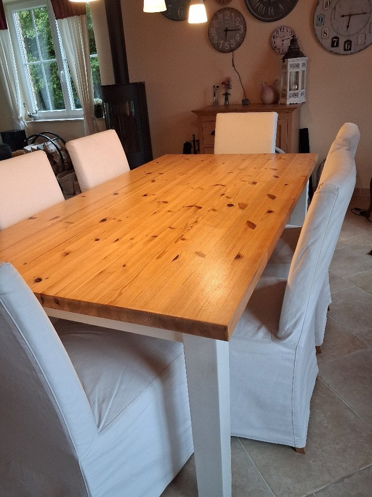 Tafel en stoelen, Ophalen, Style cottage et chic, Zo goed als nieuw, Vijf personen of meer