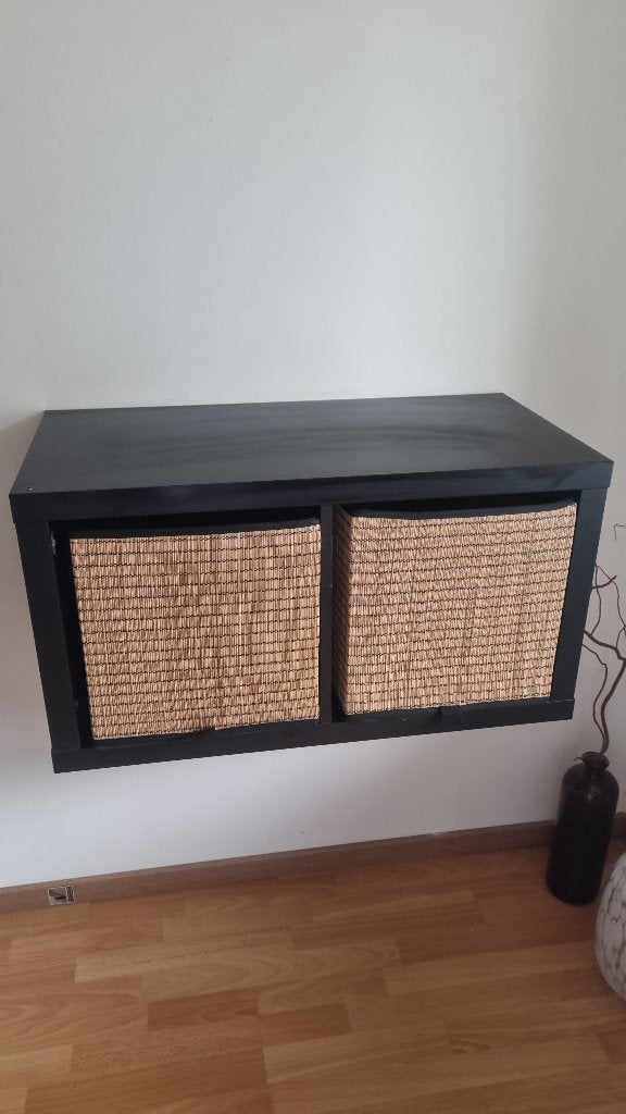 Meuble kallax ikea noir, 25 à 50 cm, Comme neuf, Enlèvement, Moins de 150 cm