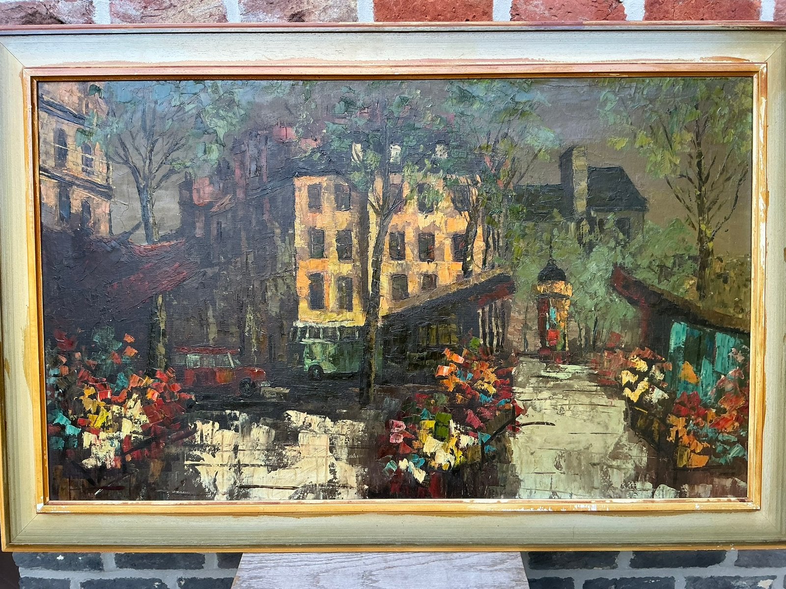 N(and) De Pondt °Brugge1919-Brugge 2003-afm.116x76cm.kader., Antiek en Kunst, Ophalen
