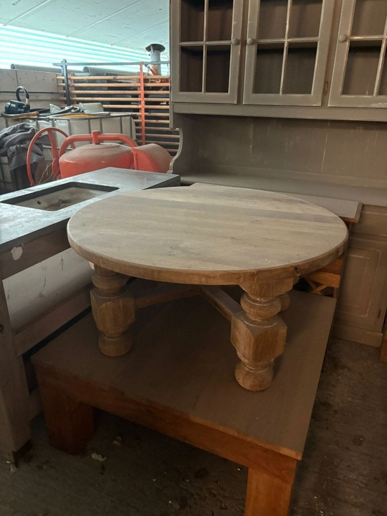 ronde salontafel, Huis en Inrichting, Tafels | Salontafels, Ophalen, Gebruikt, Rustiek, 50 tot 100 cm