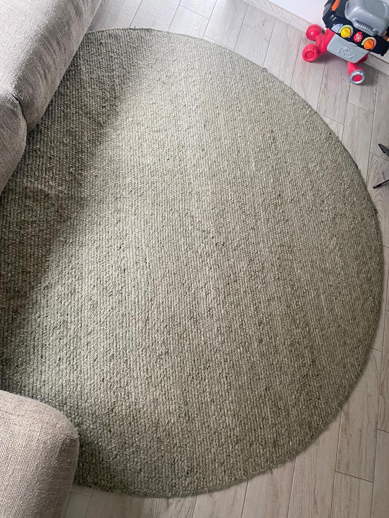 Rond wollen vloerkleed, Maison & Meubles, Ameublement | Tapis & Moquettes, 200 cm ou plus, 200 cm ou plus, Wol, Rond