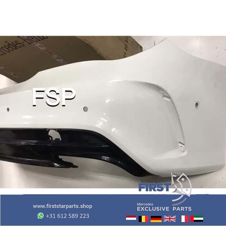 W117 CLA AMG Facelift Achterbumper wit Mercedes 2013-2019 MB, Gebruikt, -, Ophalen of Verzenden, Achter