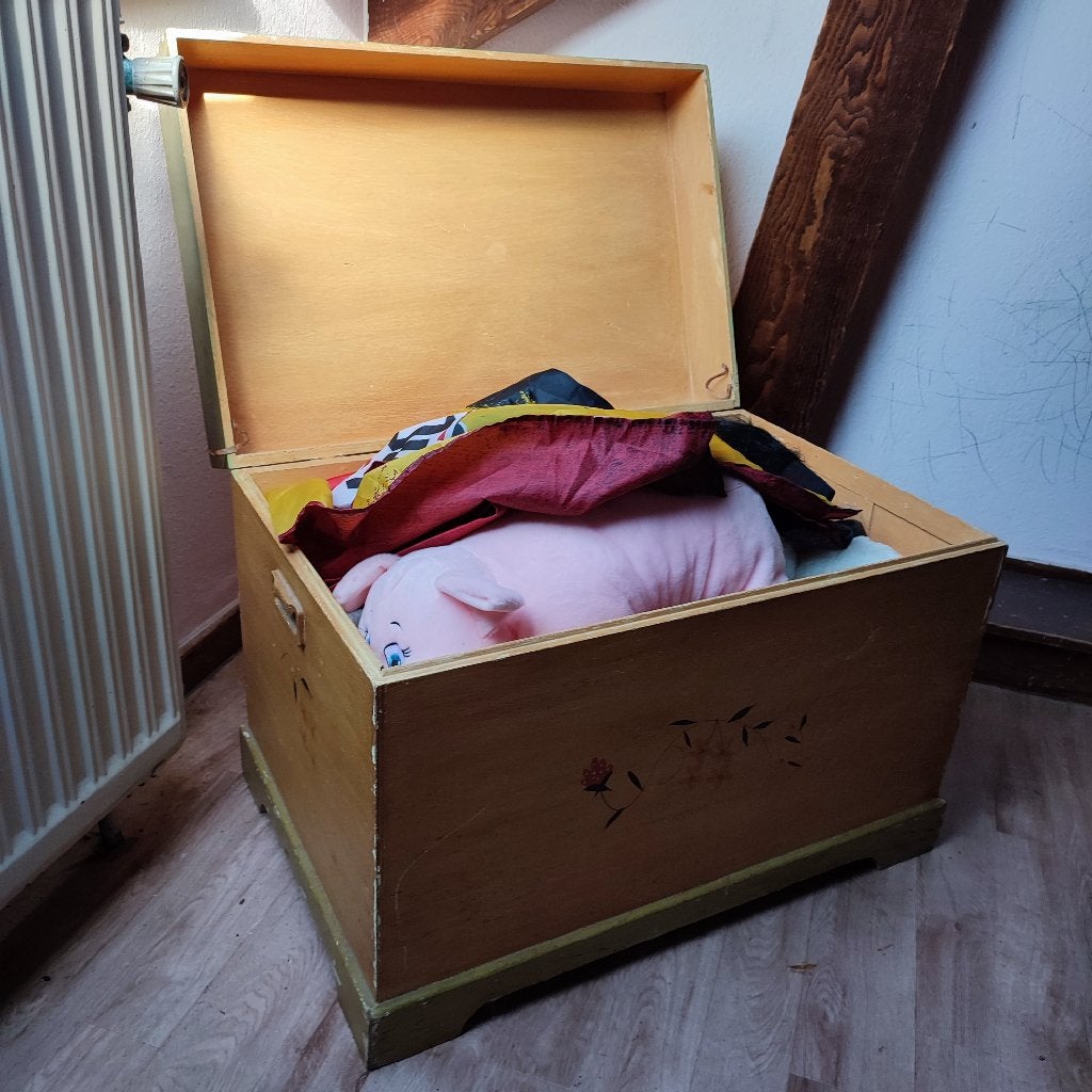 Houten kist 70 x 46 x 52 cm, Ophalen, Gebruikt, Overige houtsoorten