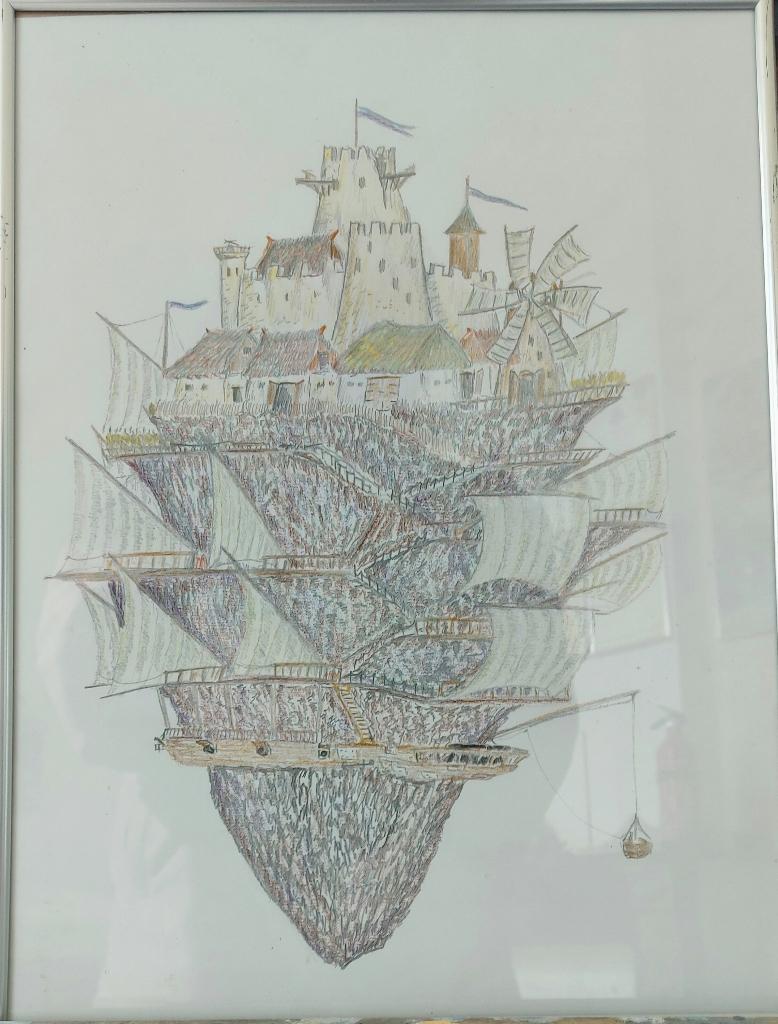 Peintures pastel Steampunk dessinées par Luc Moreau, Enlèvement ou Envoi