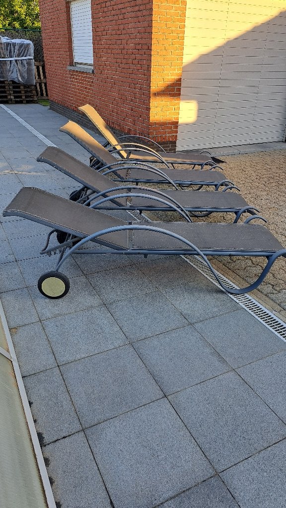 Ligzetels op wielen 4 stuks, Doe-het-zelf en Bouw, Zwenkwielen, Ophalen