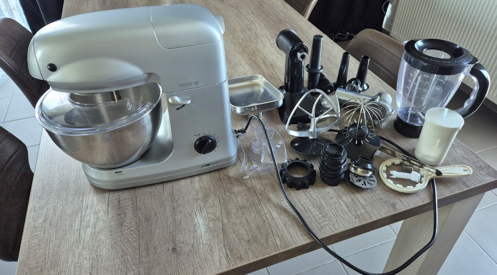 Robot de cuisine avec tous les accessoires, Electroménager, Mélangeurs de cuisine, Enlèvement ou Envoi, Comme neuf