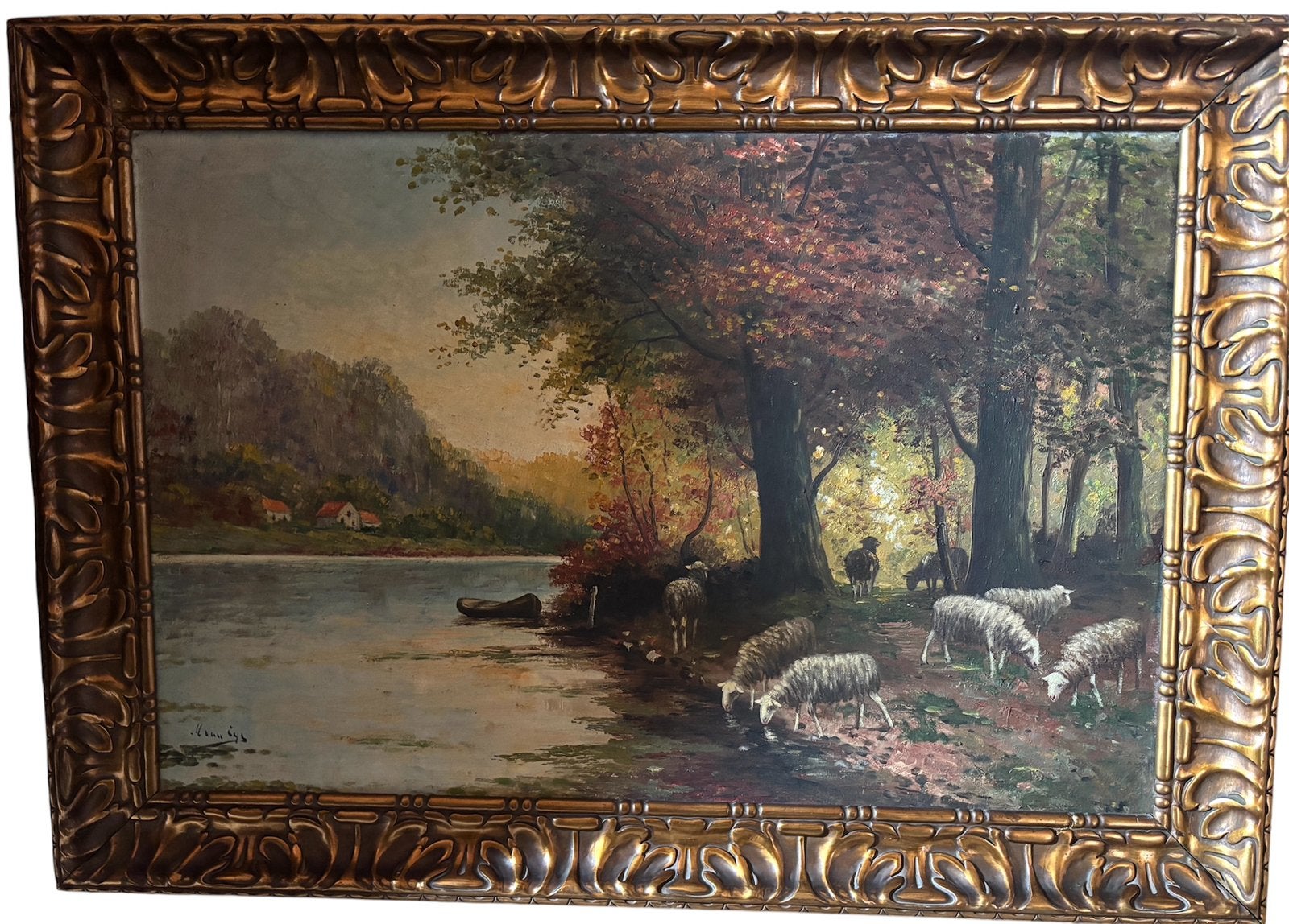 Oud schilderij, Antiquités & Art, Art | Peinture | Classique, Enlèvement, Signé, Toile