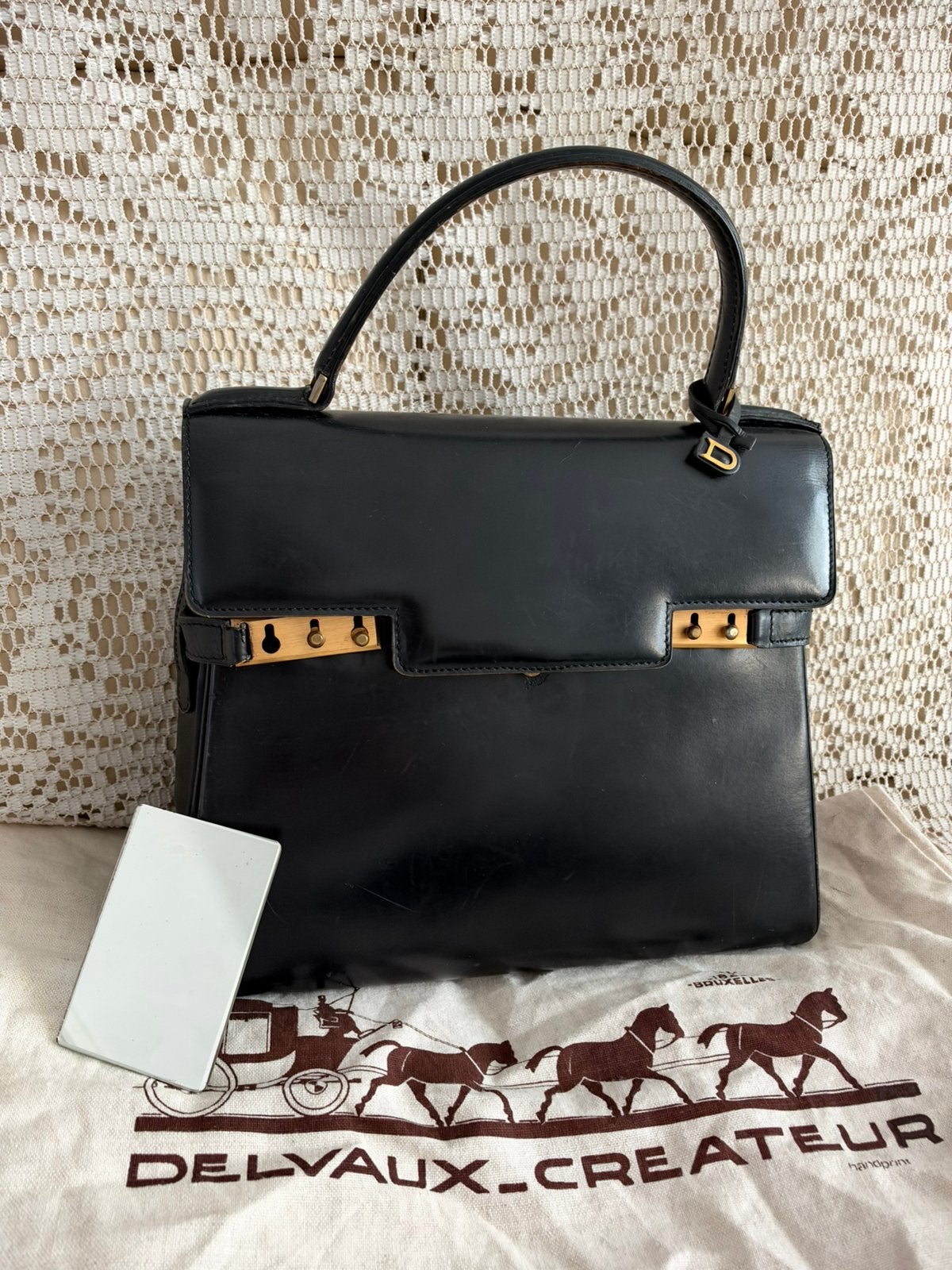 Sac DELVAUX modèle Tempête MM cuir noir, Enlèvement ou Envoi, Comme neuf, Noir