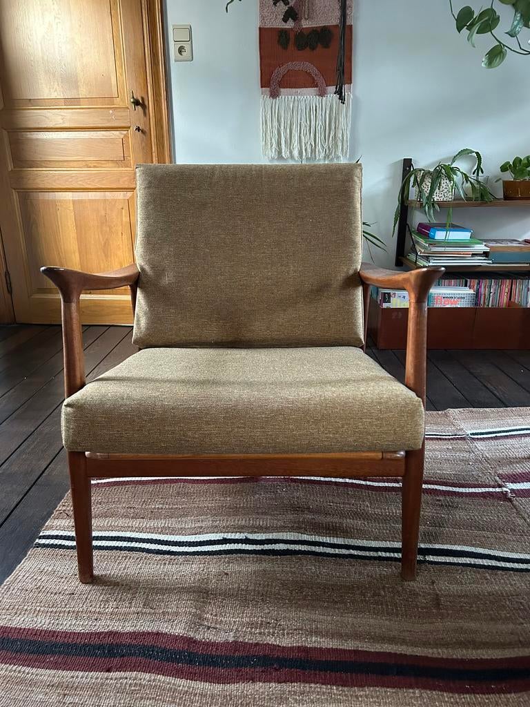 Design fauteuil “De ster gelderland”, 1 zit uit de jaren 60, Huis en Inrichting, Ophalen, Zo goed als nieuw, Hout