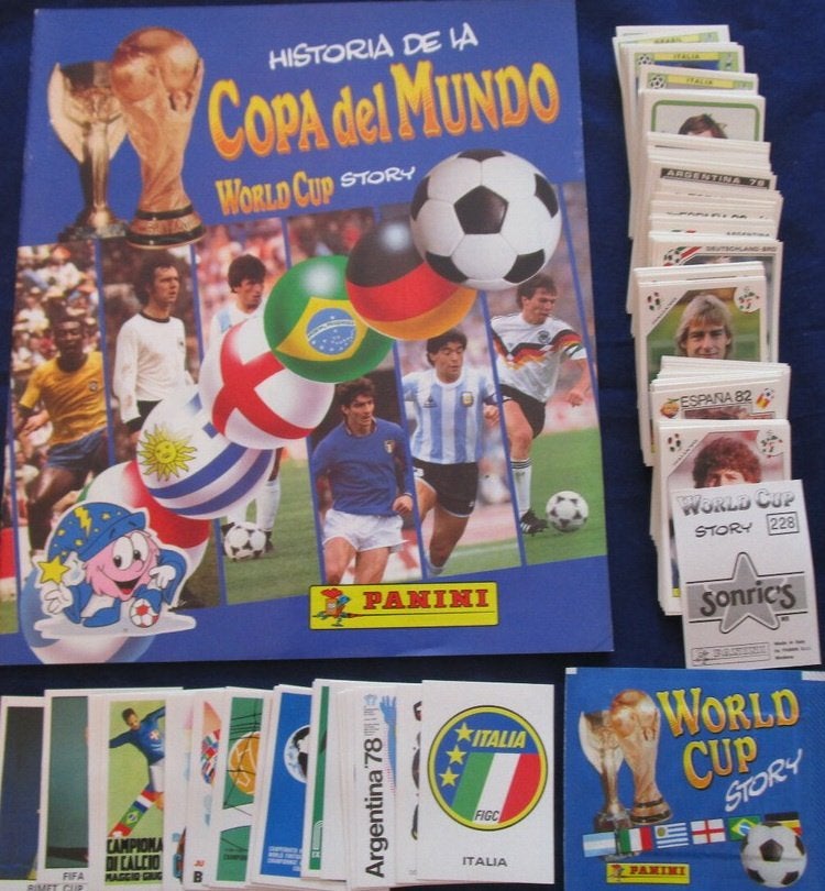 PANINI VOETBAL WORLD CUP STORY sticker SET MARADONA PELE .., Verzenden, Nieuw