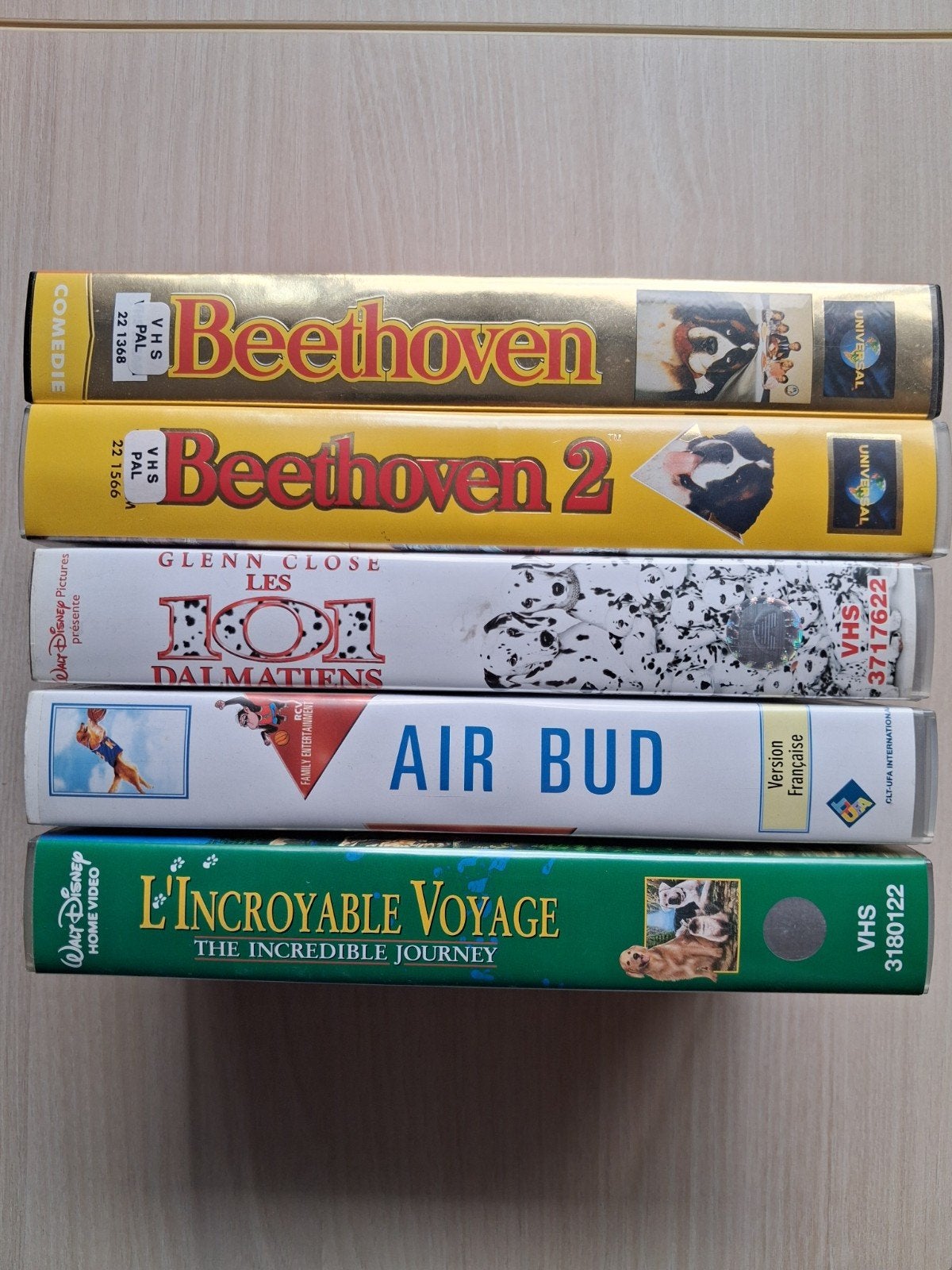5 Films en cassettes VHS, CD & DVD, Enlèvement, Utilisé, Français, VHS