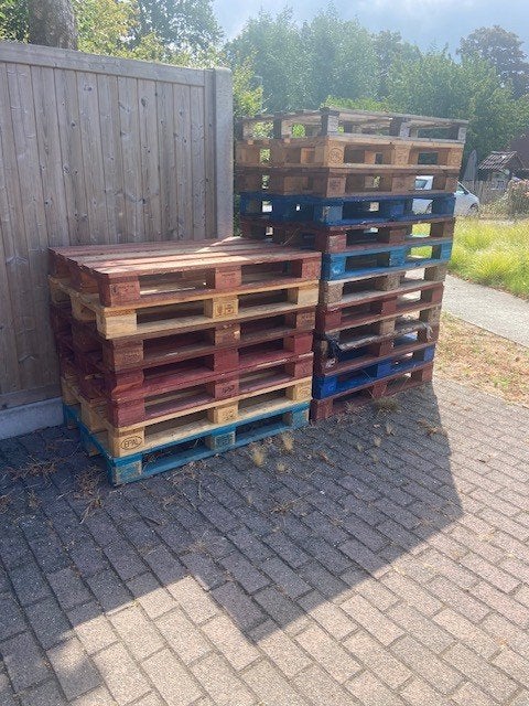 te koop paletten euro en chep, Doe-het-zelf en Bouw, Hout en Planken, Ophalen, Gebruikt, Pallet