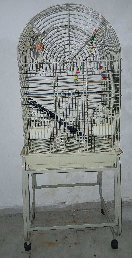 Grande cage perroquet avec ses accessoires complets, Enlèvement ou Envoi