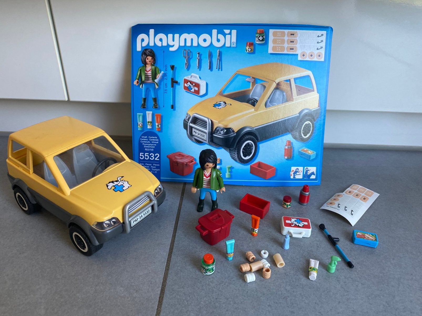 Playmobil city life dierenarts met jeep 5532, Comme neuf, City life, Kit complet, Enlèvement