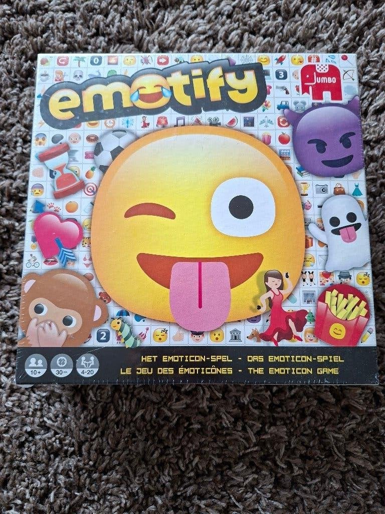 Spel Emotify, Trois ou quatre joueurs, Enlèvement ou Envoi, Neuf, Jumbo