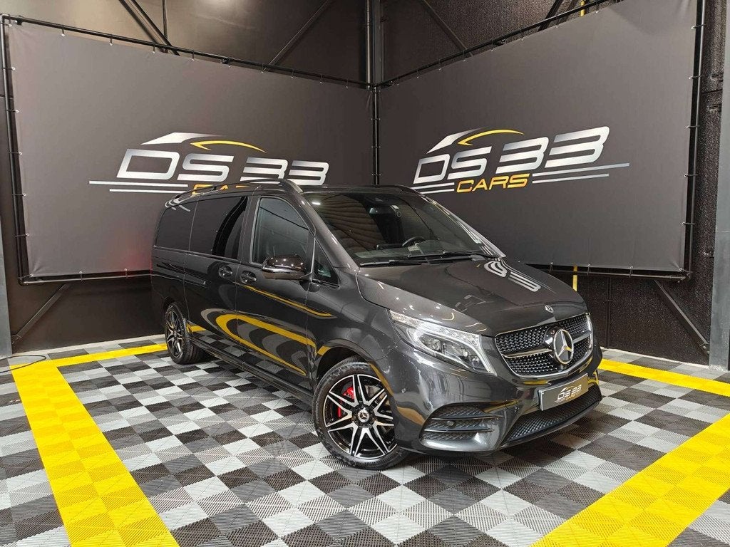 Mercedes-Benz V-Klasse 300 d 4-matic / 5-zit / AMG+Night/War, Cuir, Argent ou Gris, Entreprise, Noir