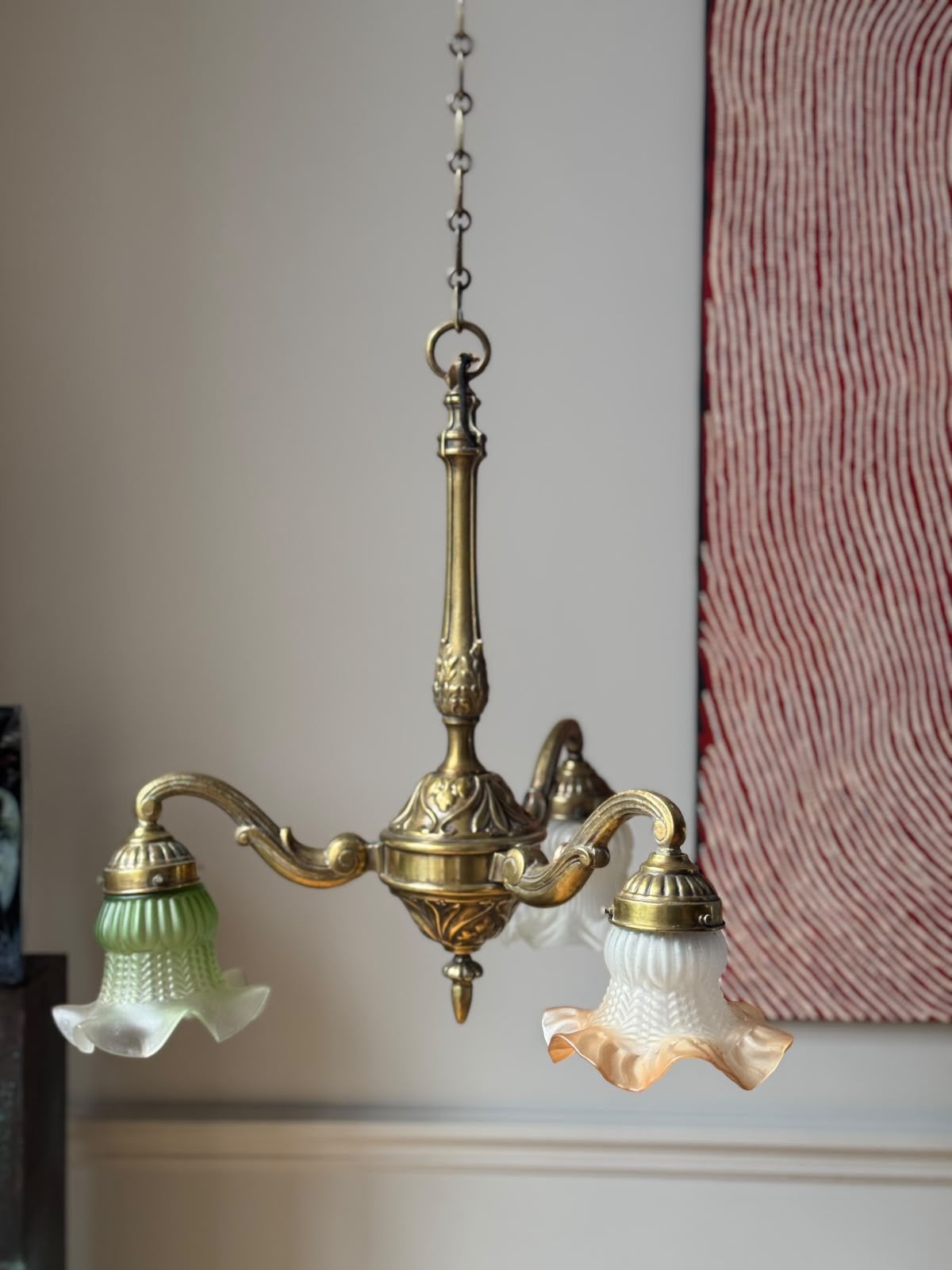 Lustre ancien, Enlèvement, Comme neuf, Verre