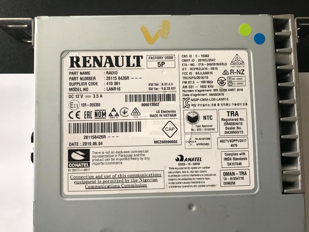 R-Link 2 Poste Renault V9 DAB+ CarPlay et Android, Verzenden