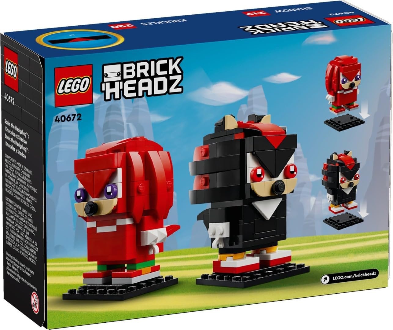 Lego 40672 Brickheadz Shadow & Nuckles Sealed, BrickHeadz, Lego, Nieuw, Ophalen of Verzenden