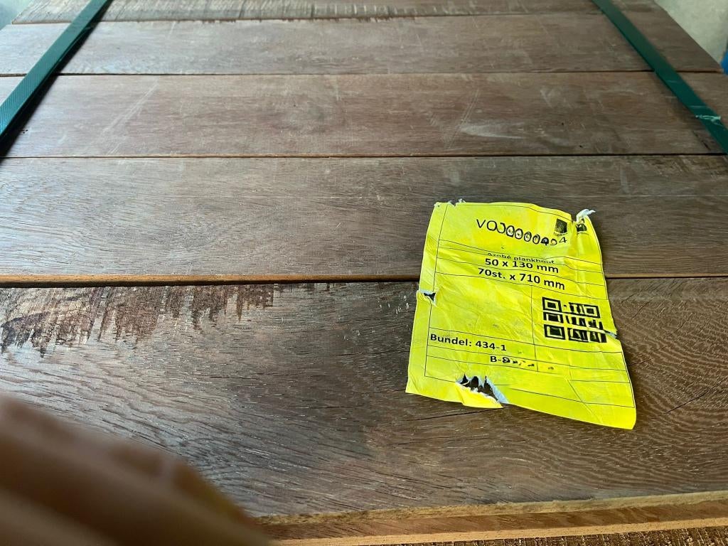 Promo! 70 nieuwe azobe planken hardhout 5cm dik, Tuin en Terras, Ophalen, Nieuw, Planken, Hardhout