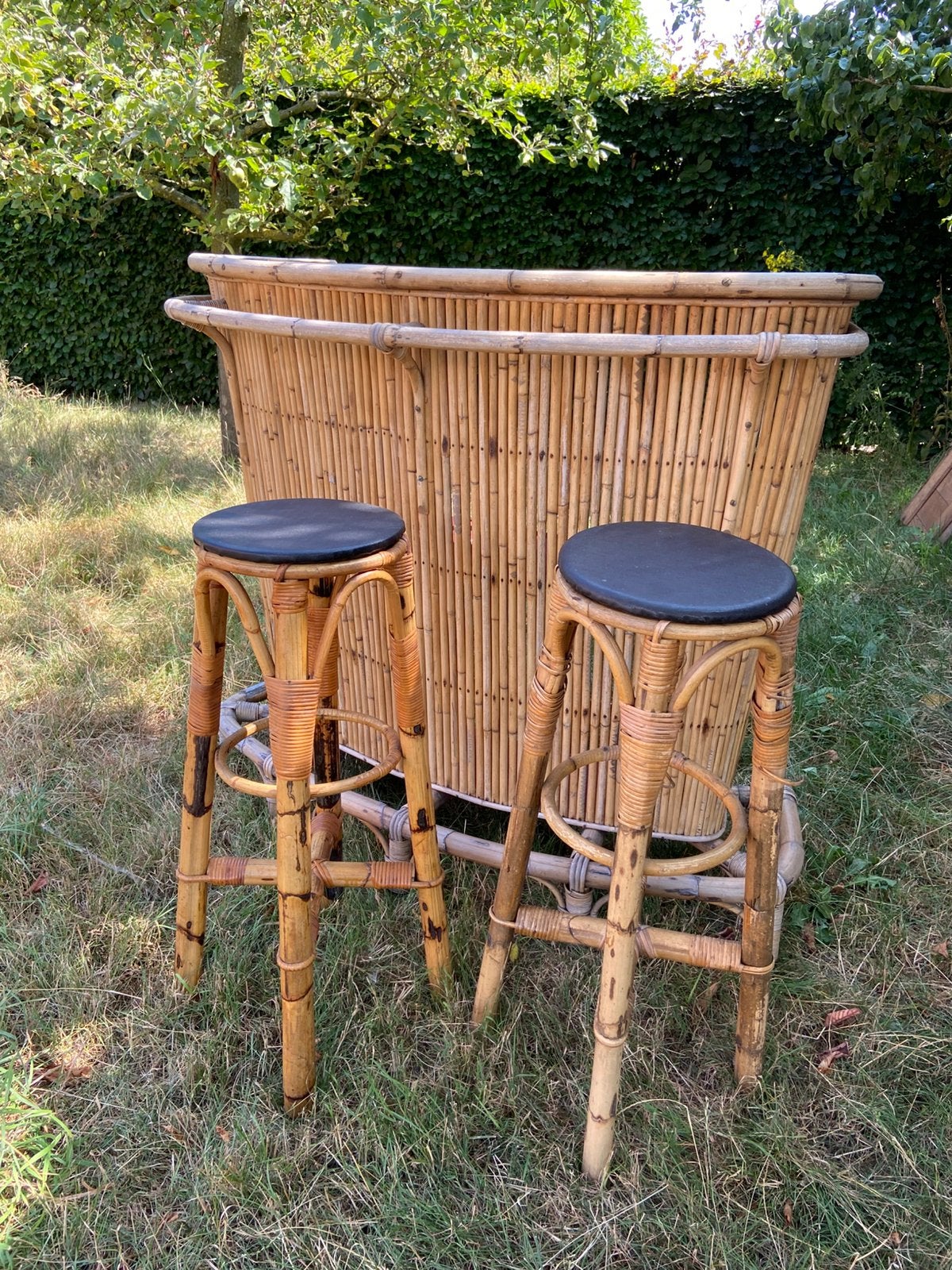 Tiki bar, Huis en Inrichting, Barren, Ophalen, Gebruikt, Inclusief barstoelen