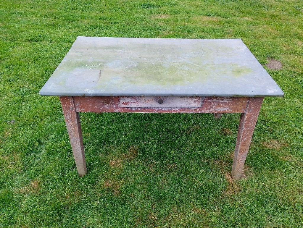 brocante inpottafel, Ophalen, Gebruikt