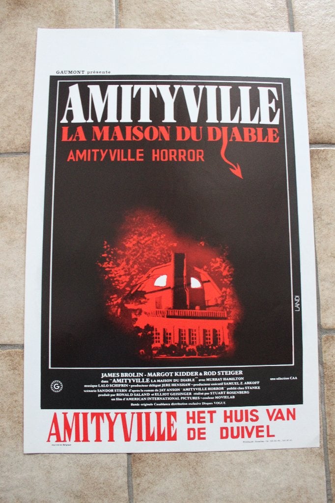 filmaffiche The Amityville Horror 1979 filmposter, Collections, Enlèvement ou Envoi, Rectangulaire vertical, A1 jusqu'à A3, Comme neuf