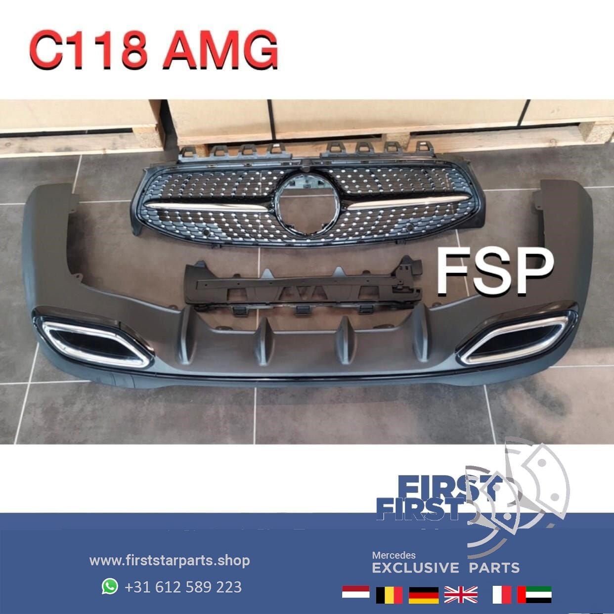 C118 W118 CLA DIAMOND GRIL * AMG DIFFUSER origineel Mercedes