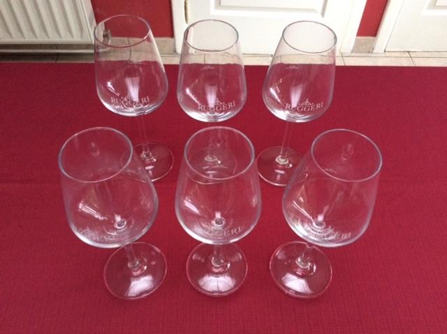 Te koop 6 glazen Ruggeri + 6 cognac glazen, Ophalen of Verzenden, Nieuw, Overige typen