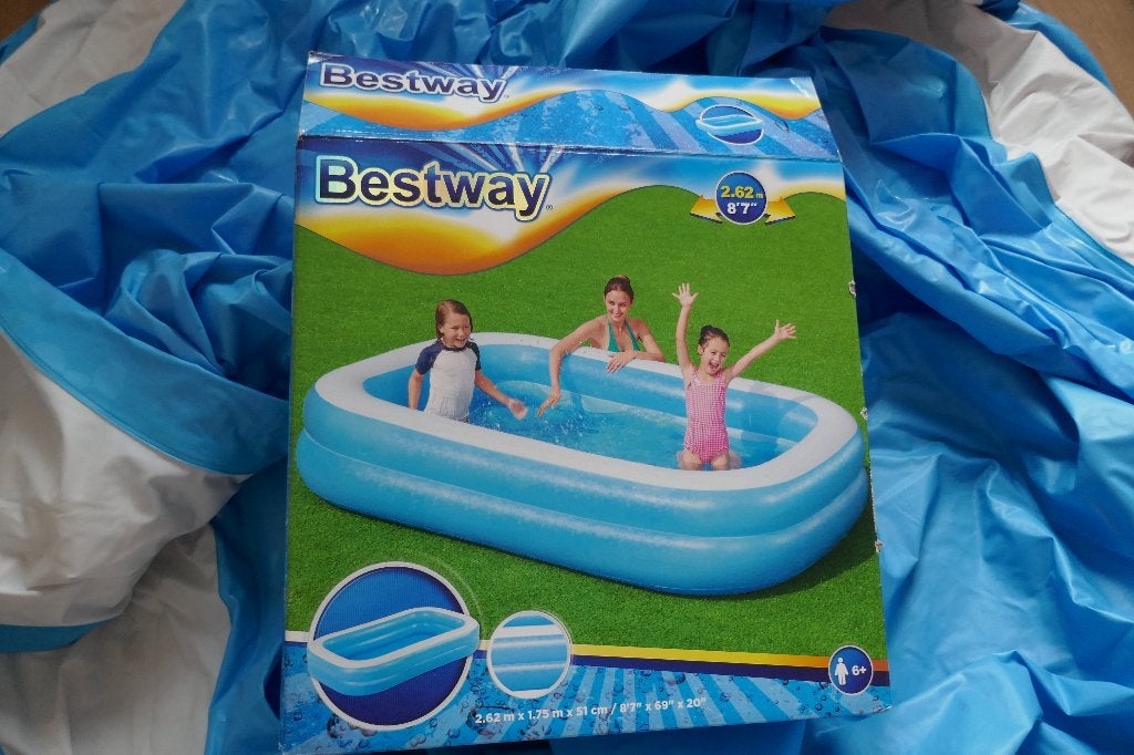 zwembad als nieuw,2,62m x1,75mx51cm, pomp nieuw, 200 à 400 cm, Piscine gonflable, Moins de 200 cm, Comme neuf