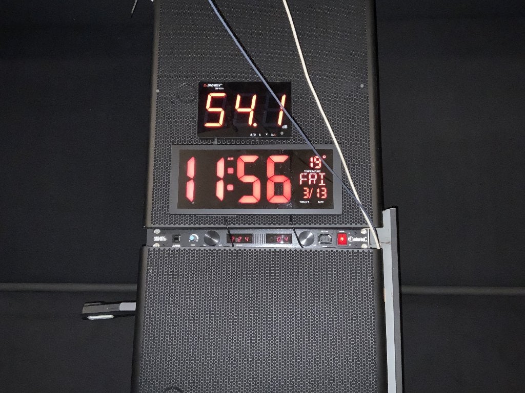 decibel meter en grote digitale klok, Audio, Tv en Foto, Professionele apparaten, Ophalen, Zo goed als nieuw