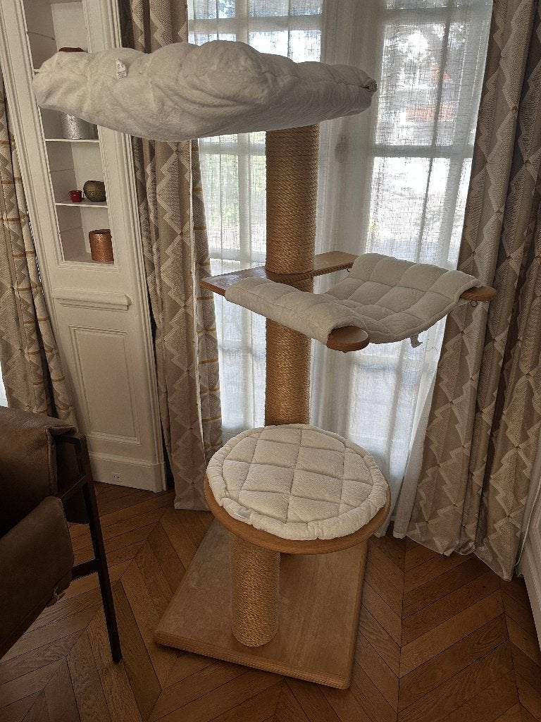 Arbre à chat XXL Katzen-Deko haut de gamme – bois & sisal, Enlèvement, Utilisé, Pièces de meubles à gratter