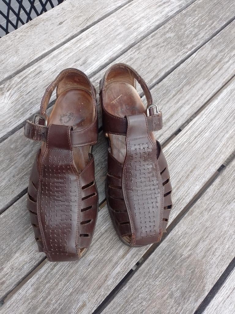 sandalen heren, Bruin, Gedragen, Ophalen, Sandalen