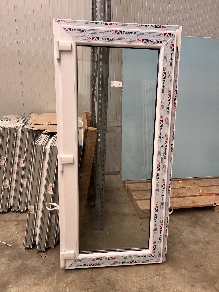 Porte en pvc blanc vitrée ou demi vitrée poignée compris, Enlèvement ou Envoi, Neuf, Chambranle de porte, Vitre comprise