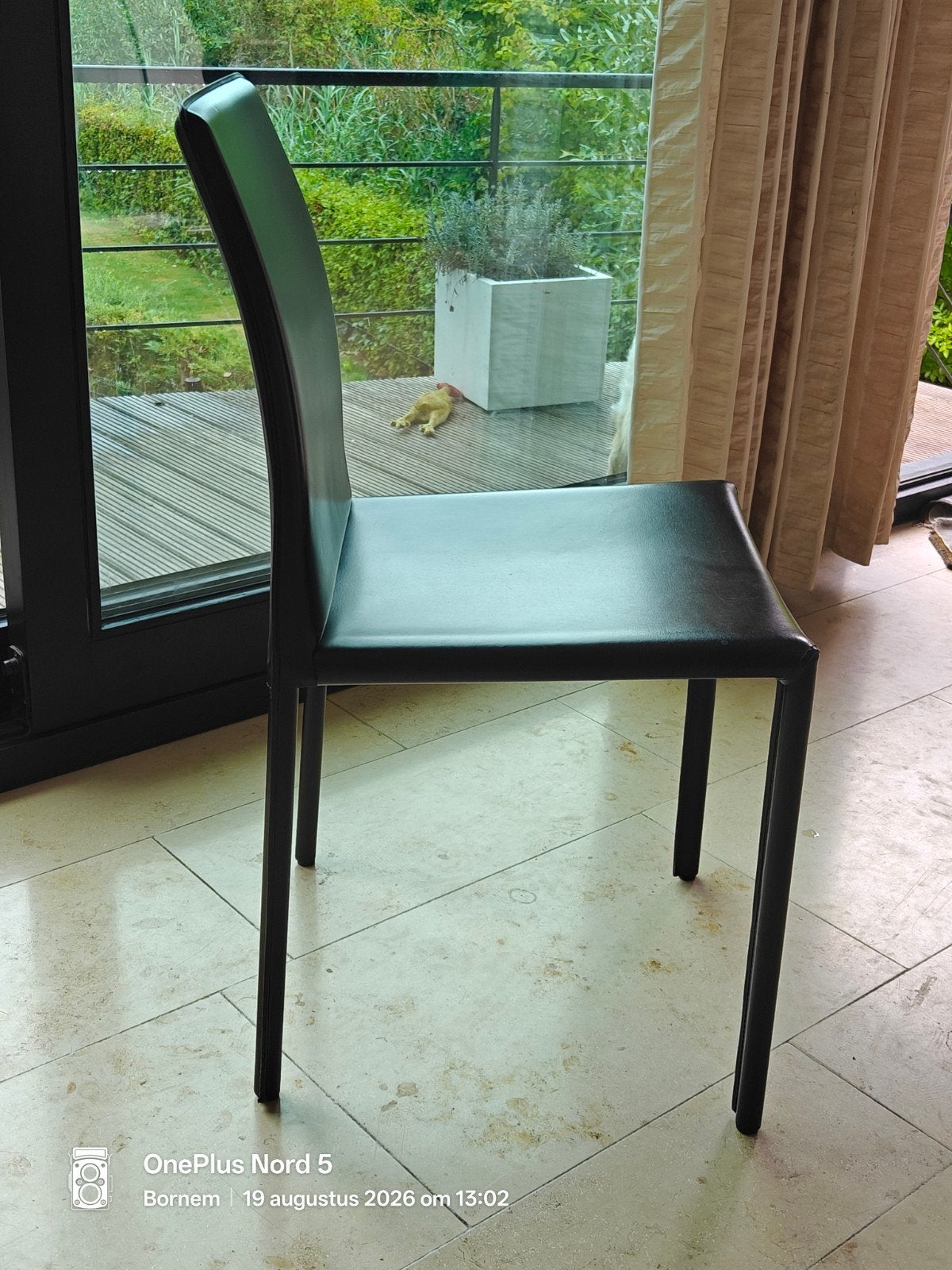 stoelen zwart leder, Huis en Inrichting, Ophalen, Zwart
