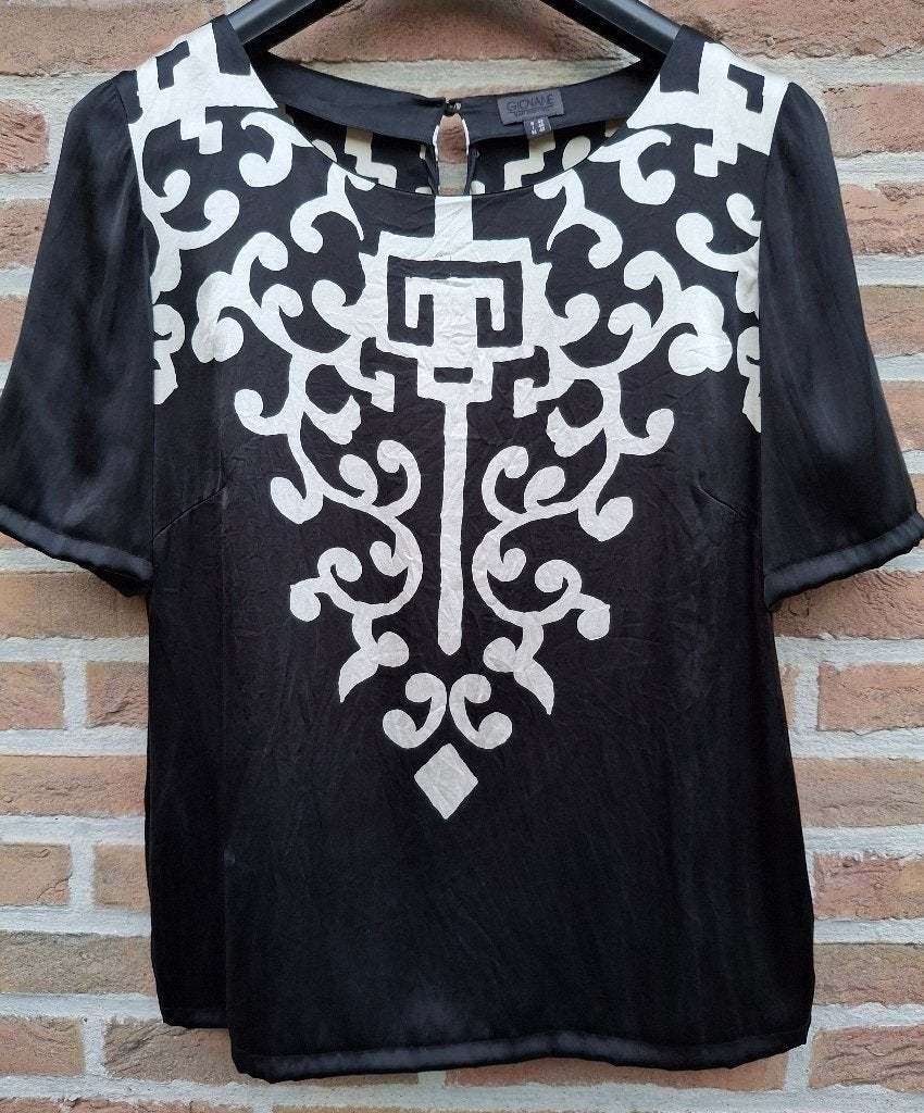 Zijden blouse Giovane - maat 40/42, Enlèvement ou Envoi, Comme neuf, Taille 38/40 (M)