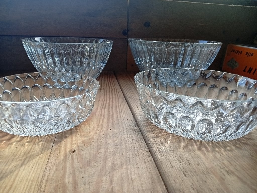 Saladiers et Coupelles Verre Vintage - Arcoroc / Luminarc, Enlèvement ou Envoi