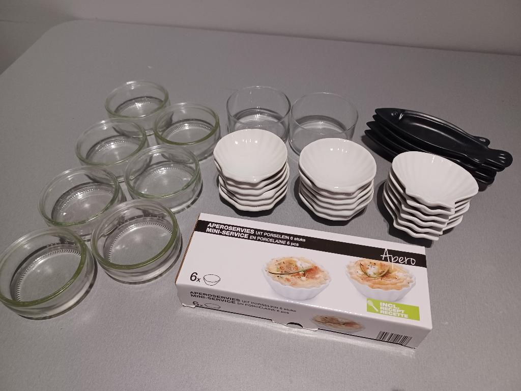 Aperitiefschaaltjes en potjes voor amuses NIEUW, Ophalen, Zo goed als nieuw, Schaal of Schalen