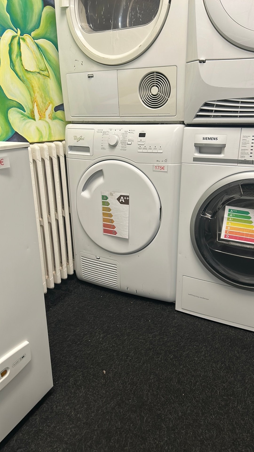 Droger van whirlpool met garantie, Ophalen, 6 tot 8 kg, Anti-kreukfase, Refurbished