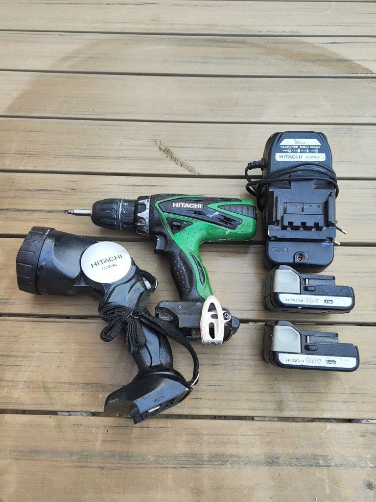 boormachine hitachi 14.4v, Boormachine, Gebruikt, Ophalen of Verzenden, Klopboormechanisme