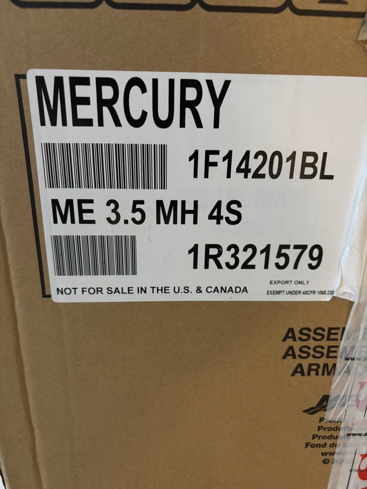 Moteur HB Mercury 3,5 CV, Enlèvement, Comme neuf